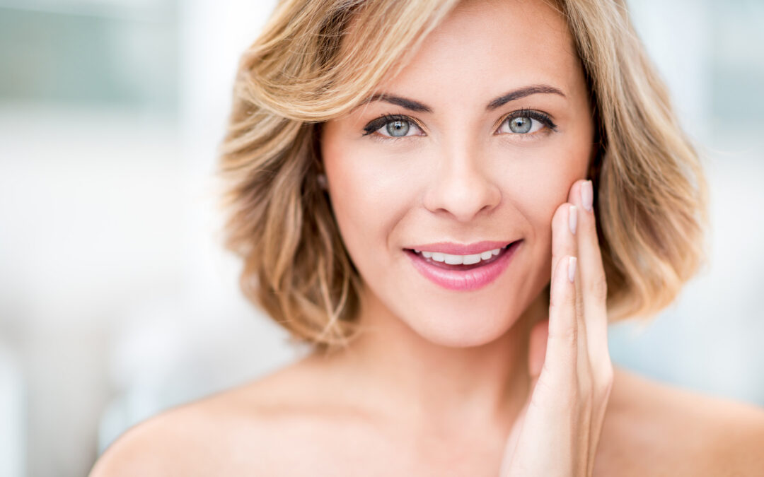 Woman enjoying the benefits of her facial rejuvenation treatment